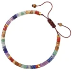 Wholesale Natural Stone Crystal Beaded Bracelet Adjustable Spiritual Healing Jewelry