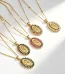 Wholesale Stainless Steel Rhinestone Pendant Necklace Fashion Jewelry Colorful Crystal Charm Necklace Unisex