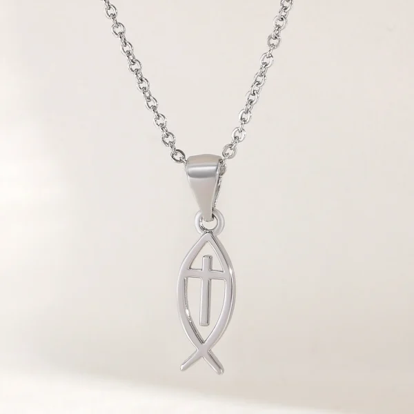 Wholesale Zinc Alloy Gold Plated Fish Pendant Necklace DIY Jewelry Accessories Unisex