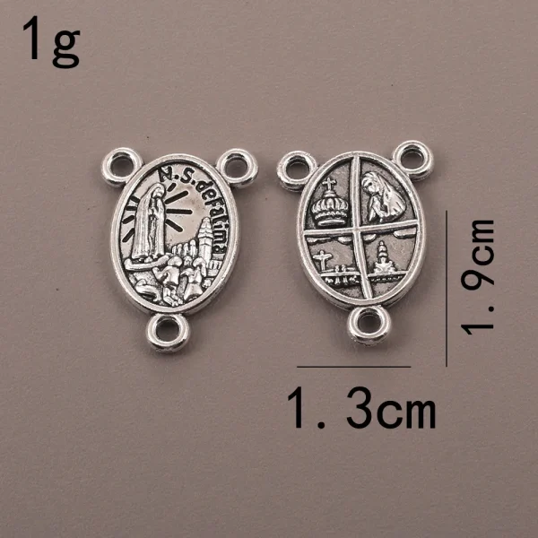 Wholesale Retail Cross-border Supply Religious Elliptical Three-way Pendant Zinc Alloy Bamboo Chain Hanging Beads Neckla