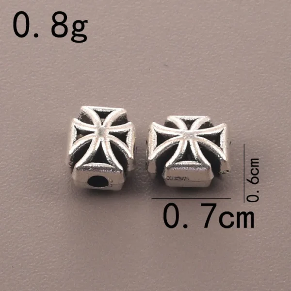 Wholesale Zinc Alloy Antique Silver Hollow Oval Spacer Beads Flat Beads DIY Bracelet Necklace Jewelry Making Accessories