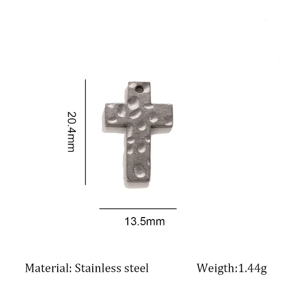 Wholesale Stainless Steel Cross Pendant Charm DIY Necklace Jewelry Accessories Punk Style Unisex