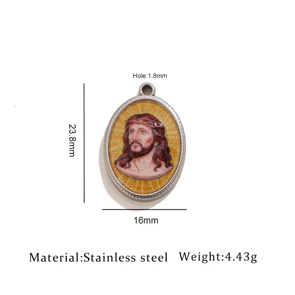 Wholesale Stainless Steel Oval Tag Pendant Charm Necklace DIY Jewelry Accessories Vintage Unisex