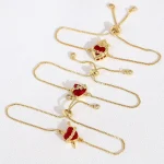 Wholesale Zinc Alloy Rhinestone Pendant Charm Bracelet Sweet Heart Cross Crown Jewelry Accessories - Image 2