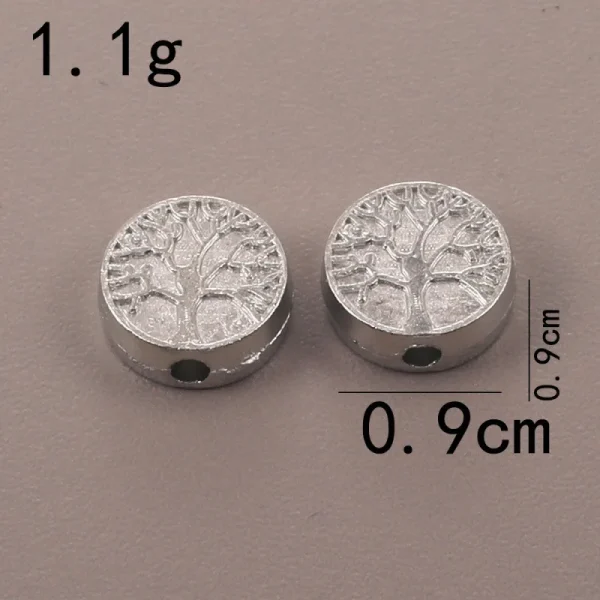 Wholesale Zinc Alloy Antique Silver Hollow Oval Spacer Beads Flat Beads DIY Bracelet Necklace Jewelry Making Accessories