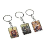 Retro Electroplating Keychain Accessories Metal Embossed Epoxy Creative Russia Design Religious Pendant Accessories Wholesale - Image 5