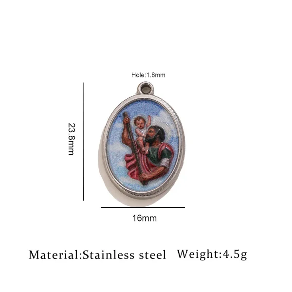 Wholesale Stainless Steel Oval Tag Pendant Charm Necklace DIY Jewelry Accessories Vintage Unisex