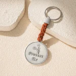 Wholesale Zinc Alloy Guardian Angel Keychain Leather Hanging Ring Accessory Catholic Gift - Image 4