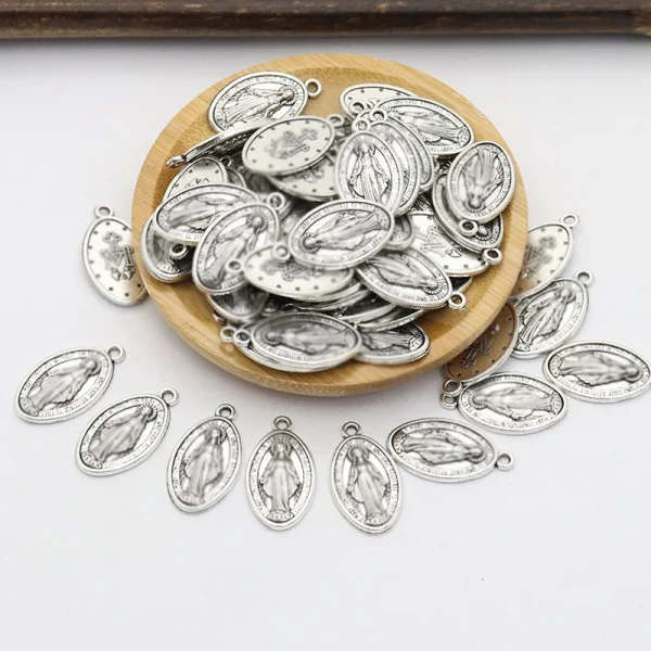 Wholesale Zinc Alloy Catholic Rosary Pendant Charm Necklace Bracelet DIY Jewelry Accessories