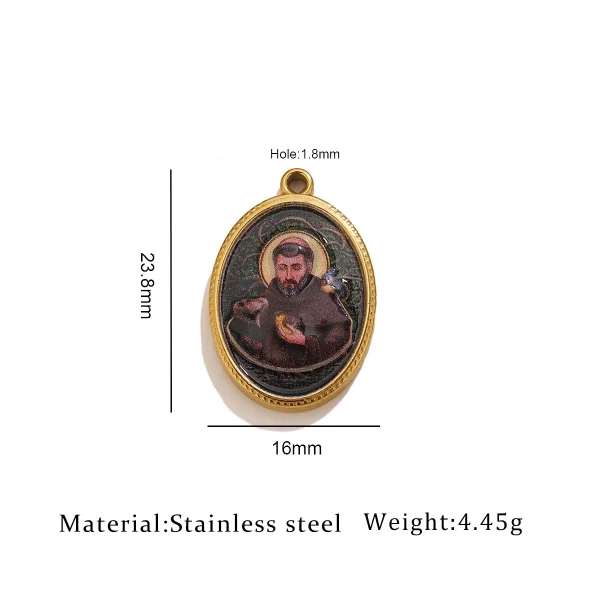 Wholesale Stainless Steel Oval Tag Pendant Charm Necklace DIY Jewelry Accessories Vintage Unisex