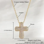 Wholesale Zinc Alloy Rhinestone Cross Pendant Necklace DIY Jewelry Accessories Eco Friendly - Image 6