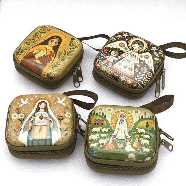 Wholesale Knitted Creative Pendant Coin Storage Pouch Party Gift Square Cartoon Backpack Charm