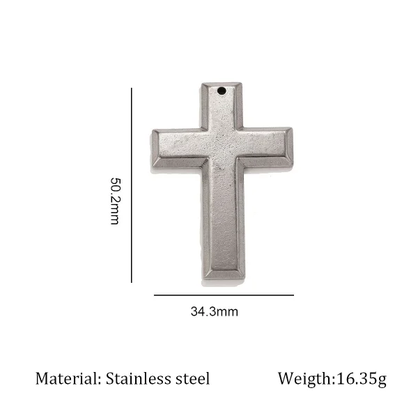 Wholesale Stainless Steel Cross Pendant Charm Necklace DIY Jewelry Accessories Unisex
