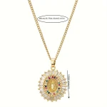 American Maria Pendant Diamond Versatile Collarbone Bamboo Sporty Simple Fashion Copper Jewelry - Image 2