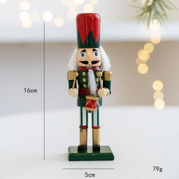 Wholesale 16cm Wooden Nutcracker King Soldier Figurine Desktop Christmas Decoration Holiday Gift