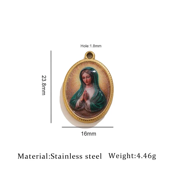 Wholesale Stainless Steel Oval Tag Pendant Charm Necklace DIY Jewelry Accessories Vintage Unisex
