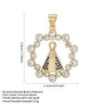 Wholesale Zinc Alloy Rhinestone Virgin Mary Pendant Charm Necklace DIY Jewelry Accessories Unisex - Image 3