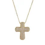 Wholesale Zinc Alloy Rhinestone Cross Pendant Necklace DIY Jewelry Accessories Eco Friendly - Image 5