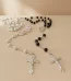 Our Lady Medal Imitation Pearl Glass Beaded Catholic Rosary Necklace Communion Rosary Prayer Beads Wholesale