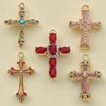 Wholesale Stainless Steel Rhinestone Cross Pendant Charm Necklace DIY Jewelry Accessories Unisex - Image 4
