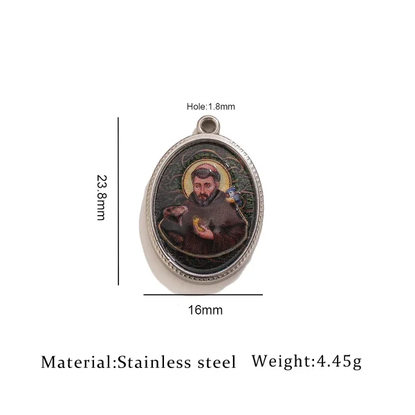 Wholesale Stainless Steel Oval Tag Pendant Charm Necklace DIY Jewelry Accessories Vintage Unisex