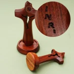 Wholesale Wooden Cross Ornament Magnet Church Craft Home Decor Engraved BJ002 - Image 2