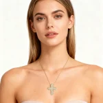 Wholesale Zinc Alloy Rhinestone Cross Pendant Necklace DIY Jewelry Accessories Eco Friendly - Image 4