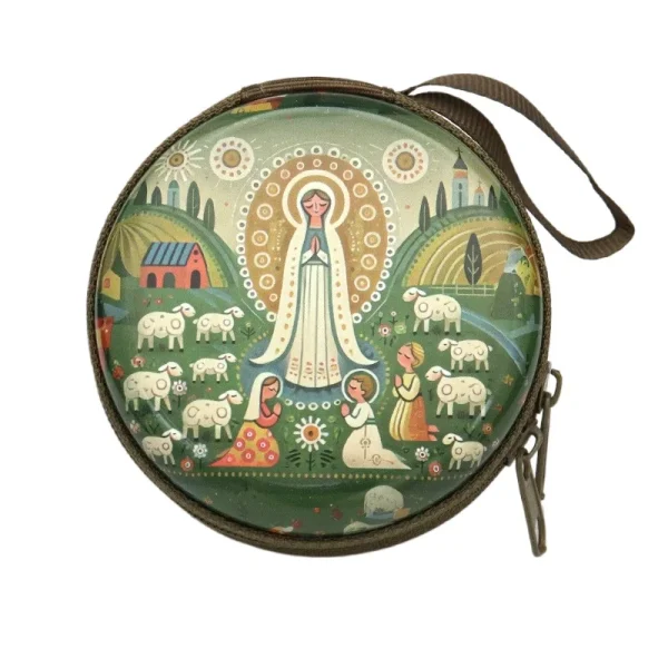 Catholic Rosary Pouch, Storage Bag Zipper case Jewelry Packaging Pendant Coin Storage Pouch Party Gift Cartoon Backpack