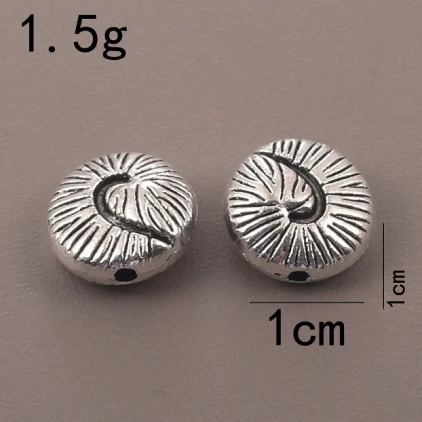 Wholesale Zinc Alloy Antique Silver Hollow Oval Spacer Beads Flat Beads DIY Bracelet Necklace Jewelry Making Accessories
