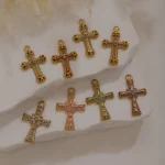 Wholesale Zinc Alloy Cross Pendant Necklace Punk 18K Plated DIY Jewelry Accessories Unisex - Image 3