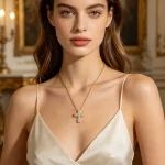 Wholesale Zinc Alloy Rhinestone Cross Pendant Necklace DIY Jewelry Accessories Eco Friendly - Image 3