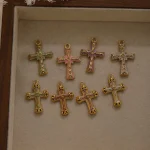 Wholesale Zinc Alloy Cross Pendant Necklace Punk 18K Plated DIY Jewelry Accessories Unisex - Image 4