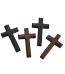 Vintage Handmade Double-Layer Wooden Cross Pendant Unisex Long Style Necklace Couples Bamboo Sweater Chain Car Hanging O