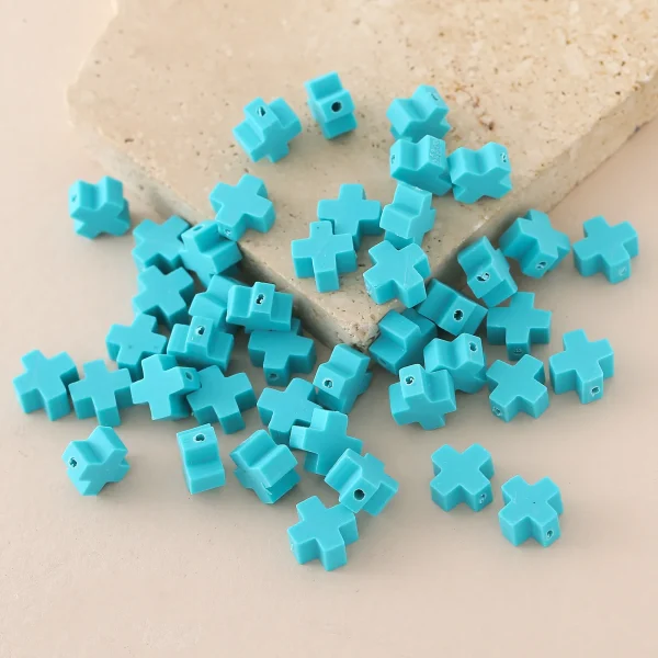 Wholesale Acrylic Cross Beads Colorful DIY Bracelet Necklace Making Jewelry Accessories