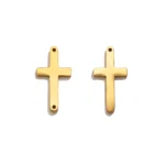 Wholesale Stainless Steel Gold Plated Cross Pendant Charm DIY Bracelet Necklace Jewelry Accessories - Image 5
