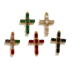 Wholesale Zinc Alloy Rhinestone Cross Pendant Charm Necklace DIY Jewelry Accessories Punk European American Style - Image 5