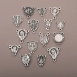 Wholesale Retail Cross-border Supply Religious Elliptical Three-way Pendant Zinc Alloy Bamboo Chain Hanging Beads Necklace