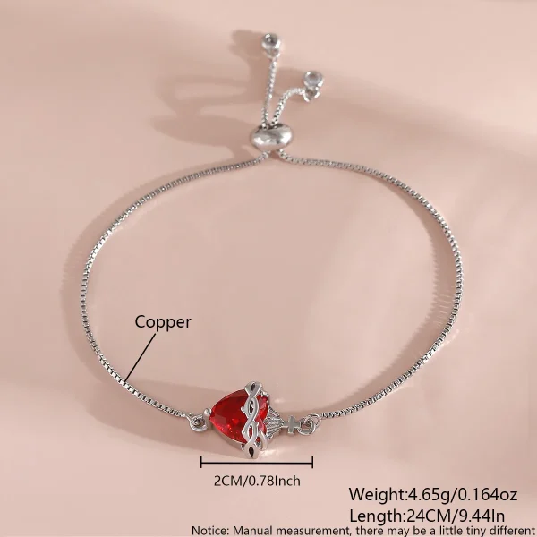 Wholesale Zinc Alloy Rhinestone Pendant Charm Bracelet Sweet Heart Cross Crown Jewelry Accessories