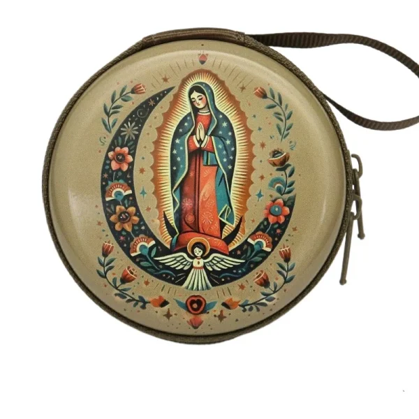 Catholic Rosary Pouch, Storage Bag Zipper case Jewelry Packaging Pendant Coin Storage Pouch Party Gift Cartoon Backpack