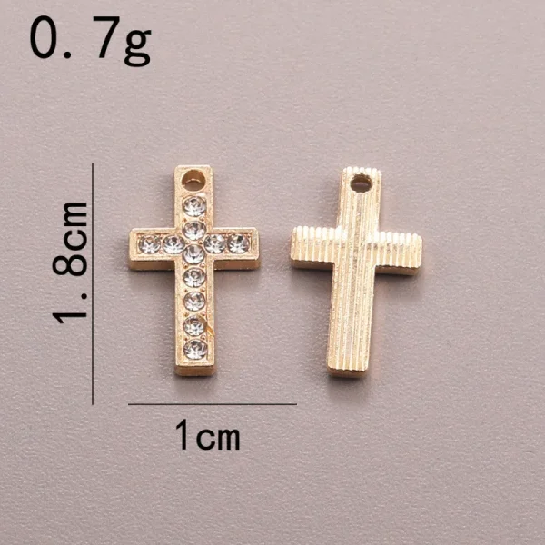 Wholesale Zinc Alloy Rhinestone Cross Pendant Charm DIY Necklace Bracelet Jewelry Accessories