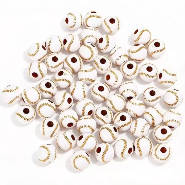 Wholesale Acrylic Sports Ball Beads DIY Jewelry Making Bracelet Necklace Craft Supplies