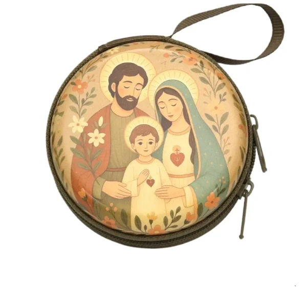 Catholic Rosary Pouch, Storage Bag Zipper case Jewelry Packaging Pendant Coin Storage Pouch Party Gift Cartoon Backpack