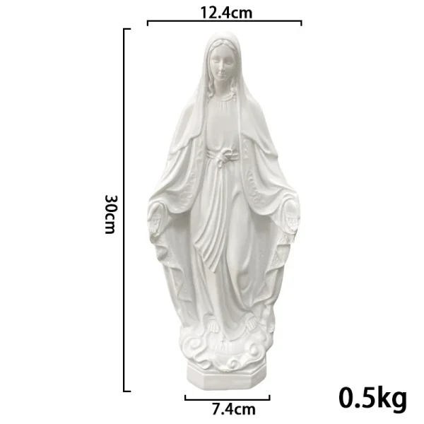 Mecrt Mexico Home Decoration of the Statue of the Virgin Mary Figures Porch Decoration Church Resin Crafts