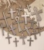 Wholesale Stainless Steel Cross Pendant Charm Necklace DIY Jewelry Accessories Unisex