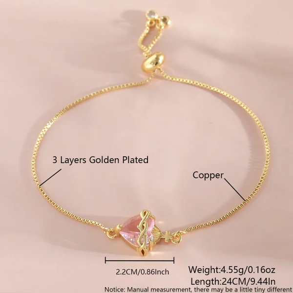 Wholesale Zinc Alloy Rhinestone Pendant Charm Bracelet Sweet Heart Cross Crown Jewelry Accessories