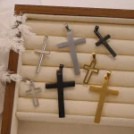 Wholesale Stainless Steel Cross Pendant Charm Necklace DIY Jewelry Accessories Unisex - Image 4