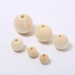 Sold By Kilogram Natural Wood Round Loose Beads 6/8/10mm Brown DIY Jewelry Craft Accessories Wholesale - Image 3