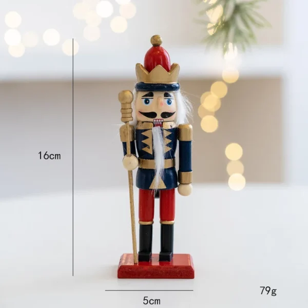 Wholesale 16cm Wooden Nutcracker King Soldier Figurine Desktop Christmas Decoration Holiday Gift