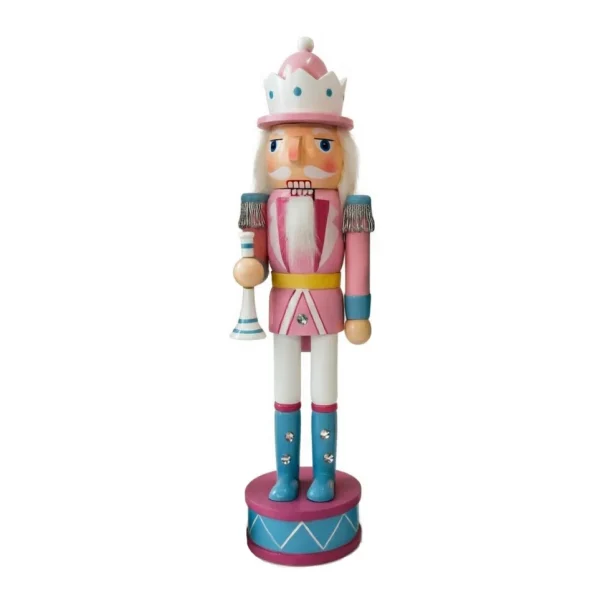 Wholesale Wooden Nutcracker Soldier Figurine Christmas Decoration Musical Instrument Gift