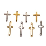 Wholesale Stainless Steel Cross Pendant Charm Necklace DIY Jewelry Accessories Unisex - Image 5